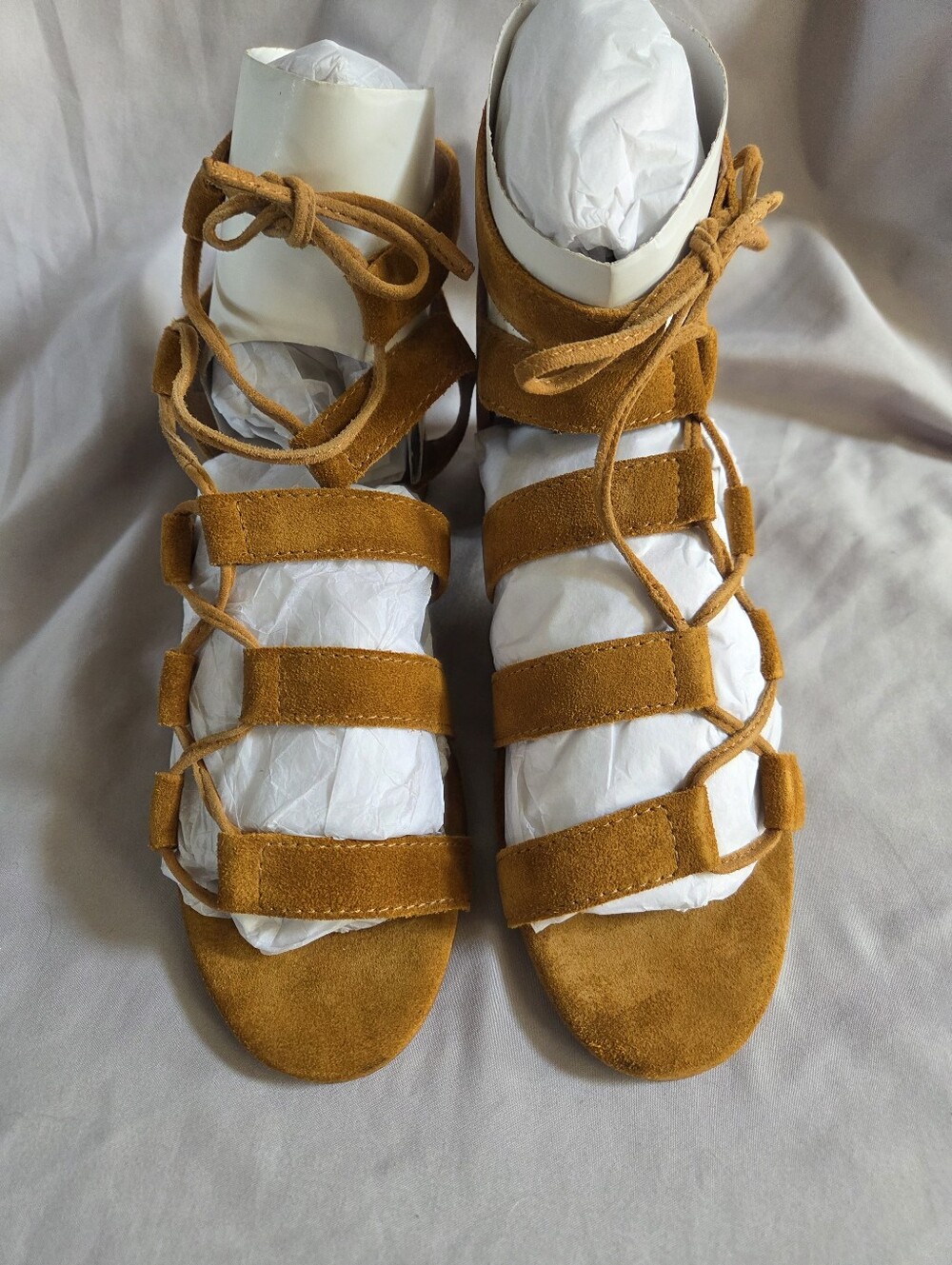 Frye Suede Lace-Up Gladiator Sandals